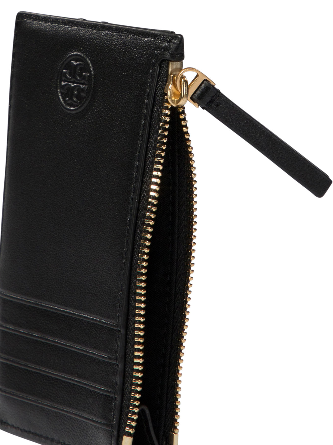 TORY BURCH Black   Fleming zippered card holder